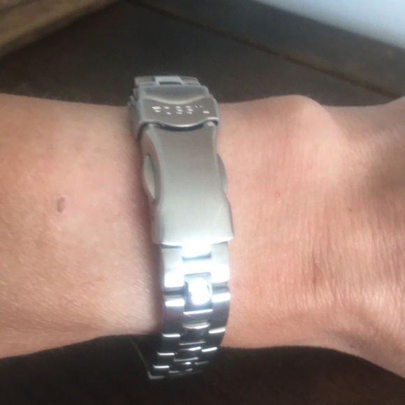 Fossil Watch Vintage Blue Pink Face GUC. - Picture 6 of 6